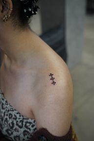 Three Small Floral Tattoos