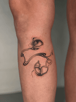 Abstract Leg Tattoo