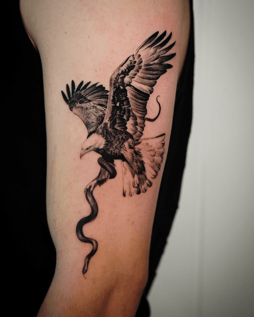 Eagle and Snake Tattoo