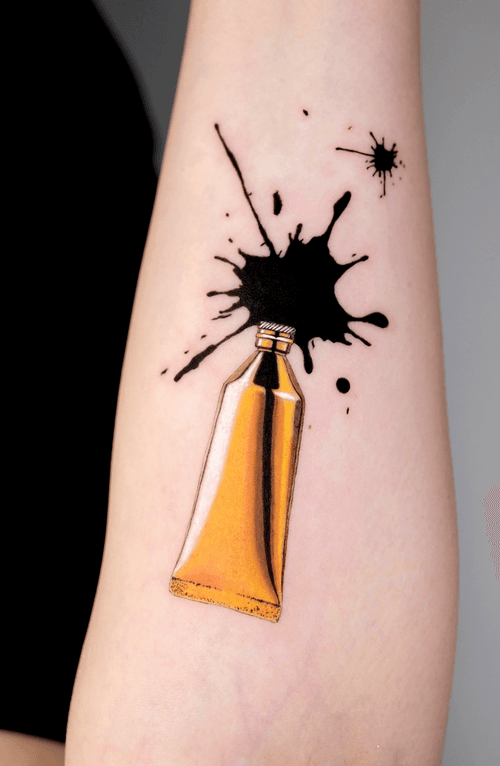 Paint Tube with Splatter