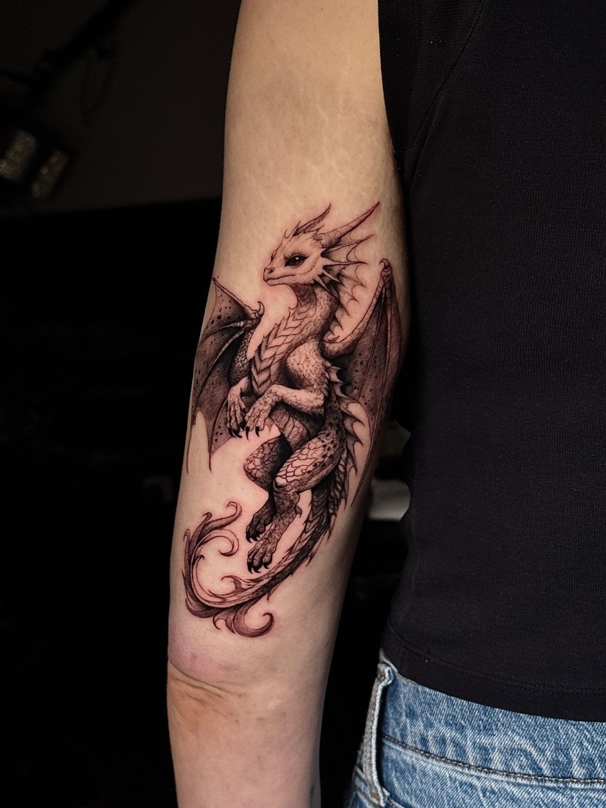 graceful back tattoo