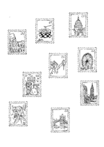 Landmark Postage Stamp Sketches