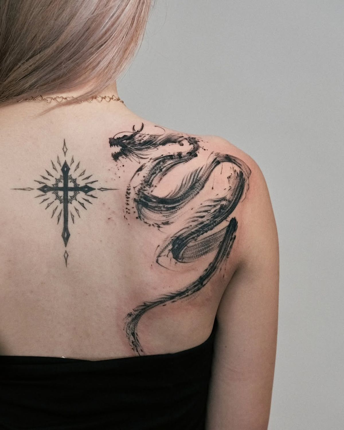 graceful leg tattoo