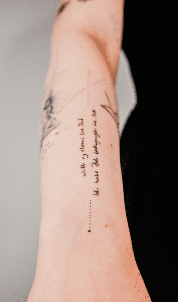 Script Tattoo • Tattoodo, image size:700x1188