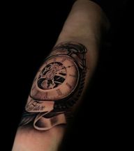 • Pocket watch ( Respect the past create the future ) Done at @gypsystables •Bookings & info Via whatsapp Link in bio & email. nicktattoo.g@gmail.com #londontattoo #londontattooartist #londontattoos #uktattoo #uktattooartist #uktattooist #blackandgreytattoo #uktta #london #uk #pocketwatch #pocketwatchtattoo