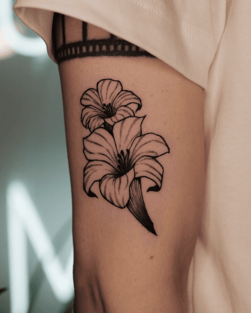 Black and White Lilies