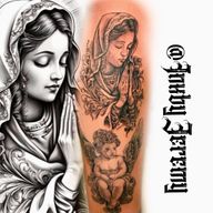 Mother Mary addition to this leg sleeve in progress. #tattooshop #tattoo #religioustattoo #mothermary #holyspirit #holybible #mary #tattoos #tattooist #tattooed #tattooing #tattoostyle #blackandgraytattoo #christiantattoo #tattooideas #tattooart #madrabbitambassador #gonemad #realismtattoo #realism
