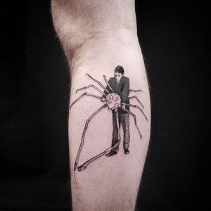 Weird spider-crab is an analogy of life. I loved this. Please come to me with strange things. / Anastacia #weird #woodcuttattoo #engraving #blackworkers #blackandgrey #spider #crab #spidercrab #creepy #japanese #crosshatching #darktattoo #darkworkers #jerseycity #femaletattooartist