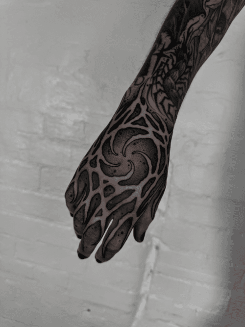 Abstract Hand Tattoo