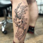 Deer with Floral Elements