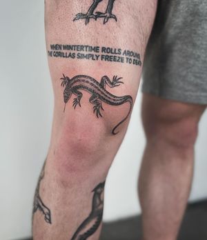 Get a unique and intricate lizard gekko tattoo designed by the talented artist Paula in illustrative style. Stand out with this stunning piece of body art.