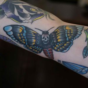 #traditional #deathsheadmoth #moth #tattoo
