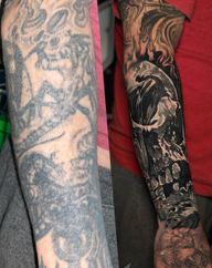 Skull Cover-up Tattoo