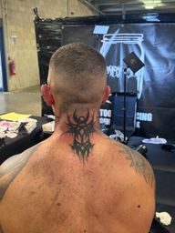 Neotribal Neck Tattoo