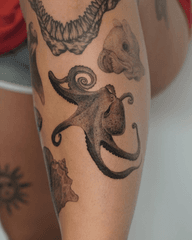 Octopus and Sea Creature Tattoo