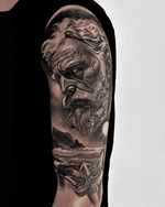 Mythical Seascape with Deity Tattoo