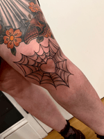 Spiderweb Heart Tattoo