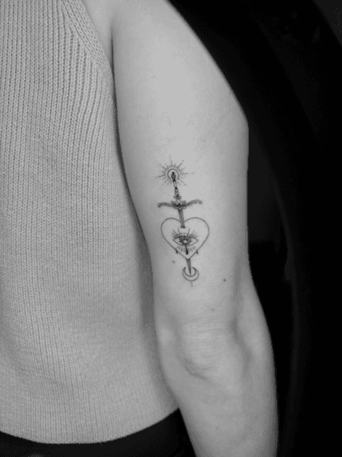 Sword and Heart Tattoo