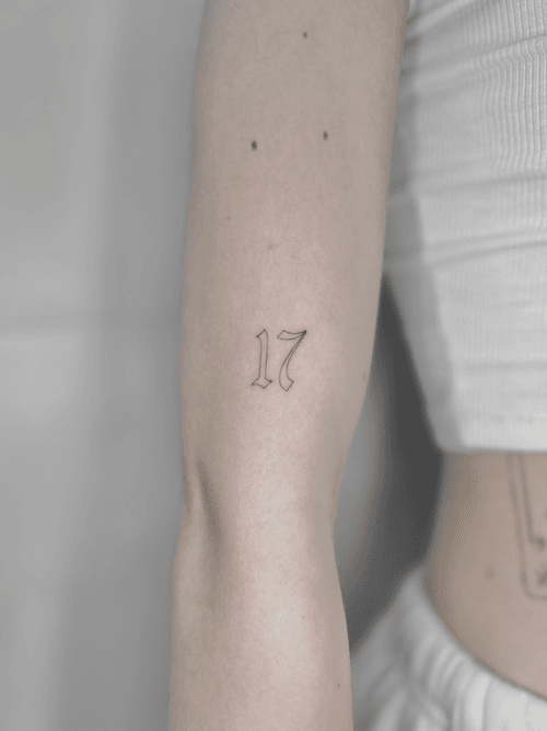Number 17 Tattoo • Tattoodo