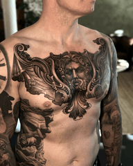 Chest Ornament Tattoo