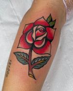 Traditional Rose Tattoo