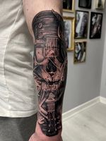Skull and Guitar Tattoo