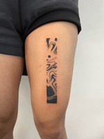 Marble Thigh Tattoo