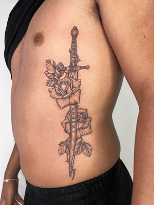 Floral tattoo style