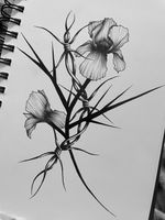 Flowers with Barbed Wire