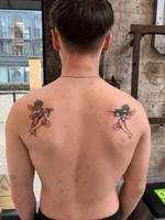 Cherubs with Guns Tattoo