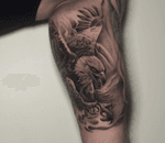 Dynamic Black and Grey Eagle