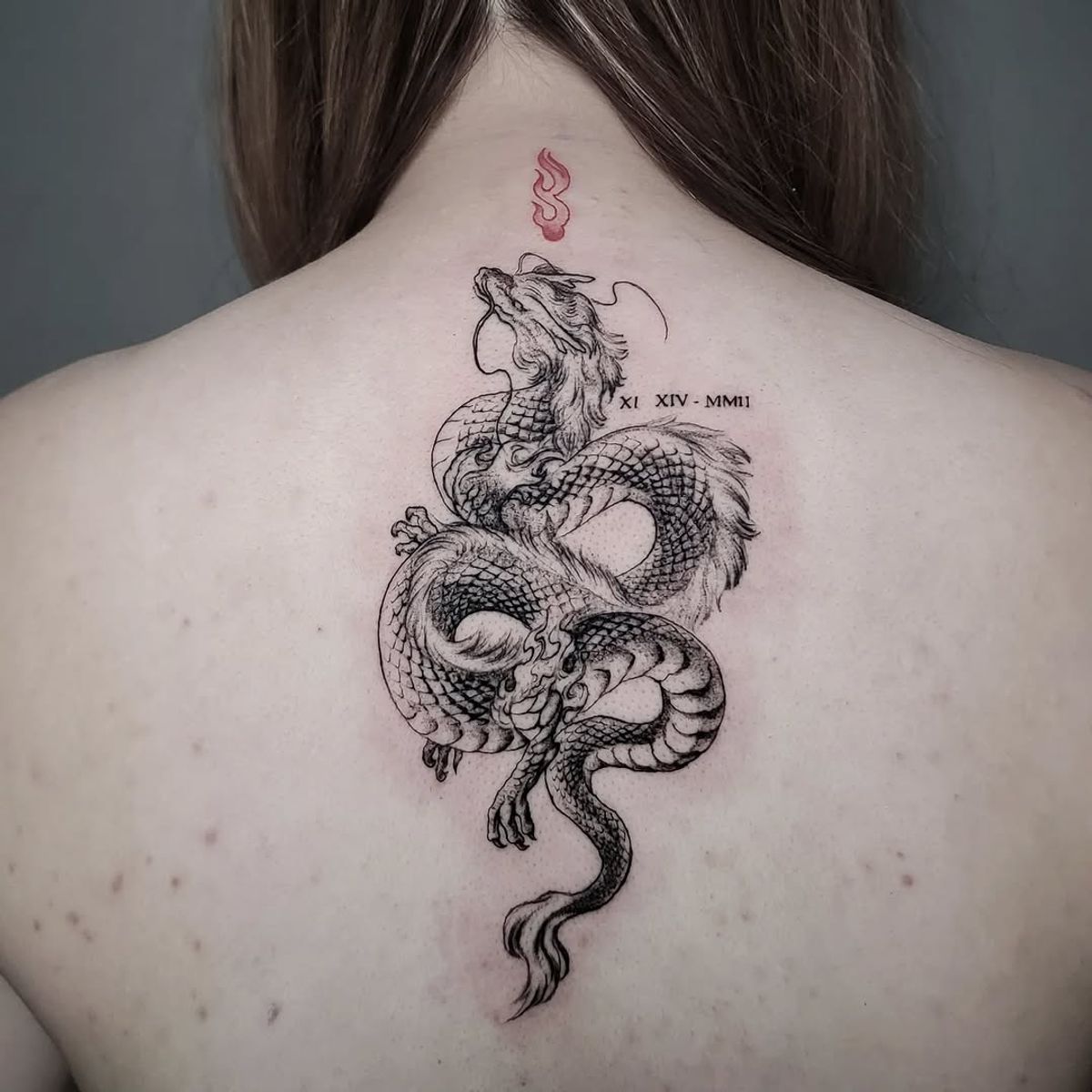 ornamental back tattoo