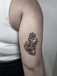 Skull and Flower