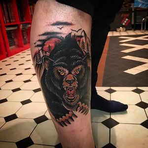 Tattoo by: Timothy Englisch #bear #traditional