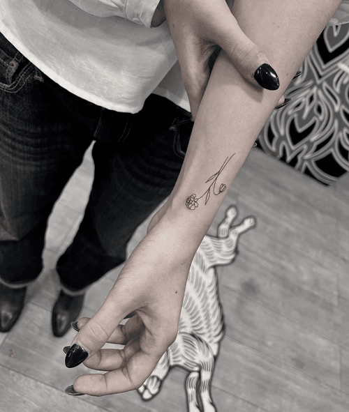Minimalist Floral Tattoo