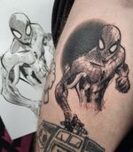 From sketch to skin — Spider-Man brought to life with nothing but ink and obsession. Who needs superpowers when you’ve got this level of detail? Thank you Petha! ✨ . . . . . . . . . . #SpidermanTattoo #MarvelInk #TattooArt #InkedLife #BlackworkTattoo #SketchTattoo #ComicBookTattoo #IllustrativeTattoo #TattooDesign #SuperheroTattoo #TattooAddict #InkedUp #TattooLovers #TattooSwitzerland #TattooArtist #DotworkTattoo #GeekInk #NerdTattoo #FromPaperToSkin