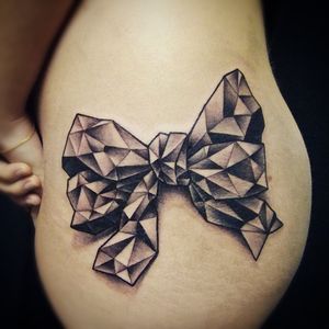 Black and grey bow #sexy #blacktattoo #blackgrey #blackandgreytattoo #bow