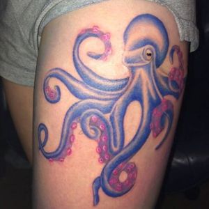 Octopus tattoo by Kevin G. #octopus #colortattoo #ironbutterfly 