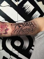 Ornate Black and Grey Chicano Script