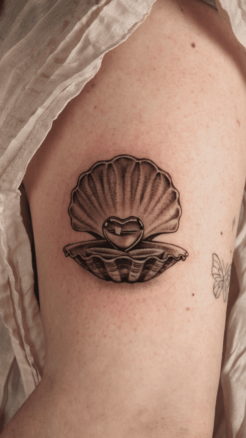 Seashell with Heart Pearl