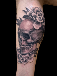 Skull and Peonies