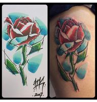 Abstract Sketchy Rose
