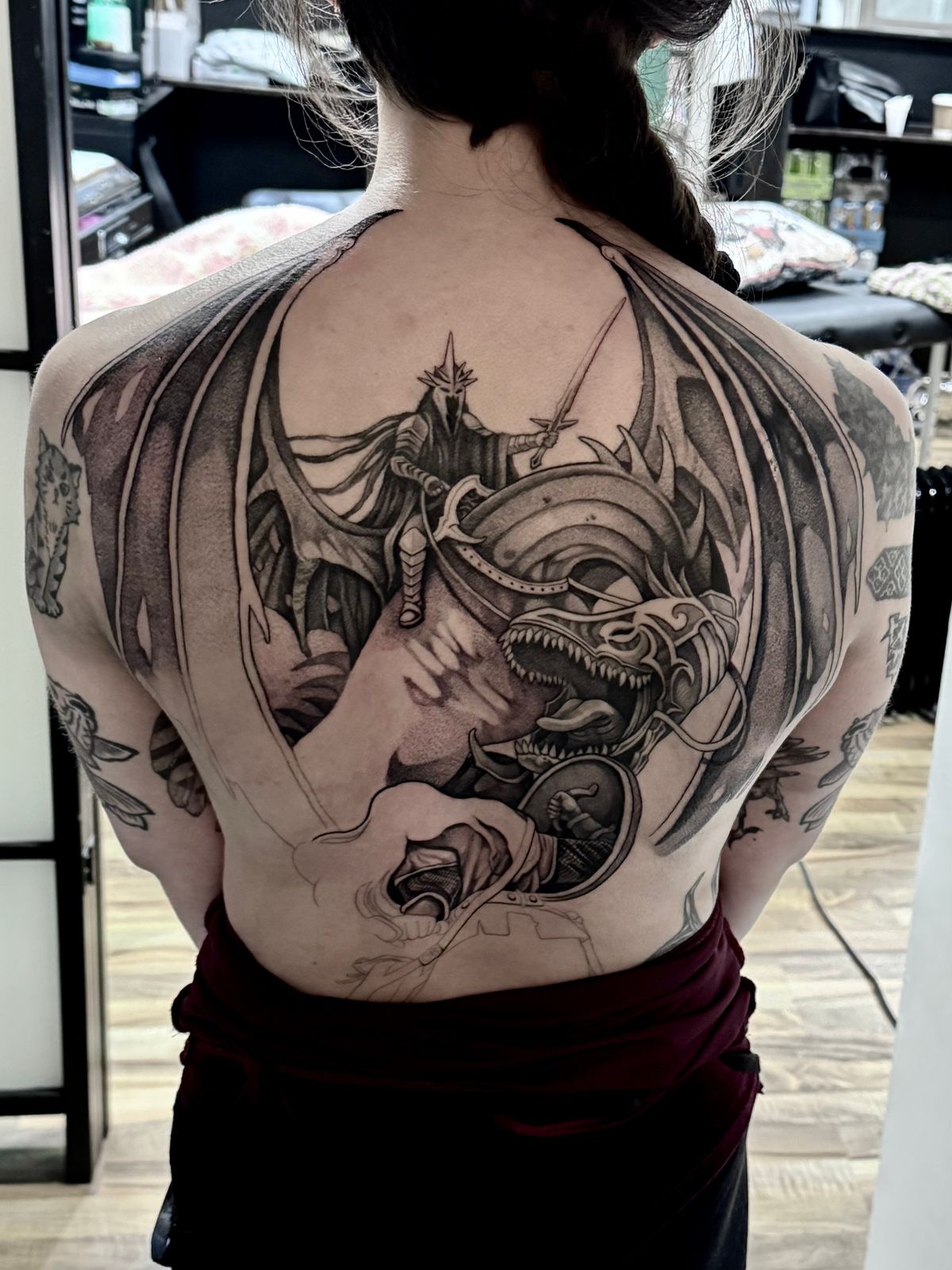 elegant neck tattoo