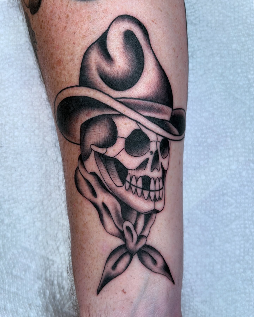 Skull with Cowboy Hat • Tattoodo