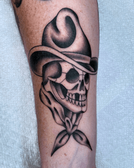 Skull with Cowboy Hat