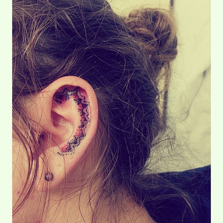 Somewhere Over the Rainbow 21 Delicate Ear Tattoos That Are Better Than  Earrings  Page 9