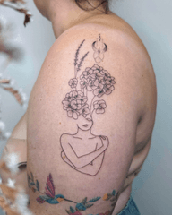 Figure and Flowers