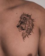 🦁 for Wasyl ✨ Done at @muka_studio . . . . #liontattoo #smalltattoo #chesttattoo #dotworkers #tatuaje #тату #graphictattoo #polishtattoo #lamadelray #tatuaż #tattoo #tattooartist #illustrationtattoo #krakowtattoo #polandtattoos #tattoos #fineline #pepaxcartridges #pepax