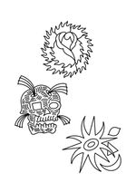 Abstract Skull and Celestial Motifs
