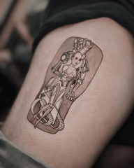 Woman in Machine